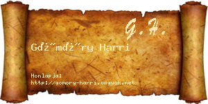 Gömöry Harri névjegykártya